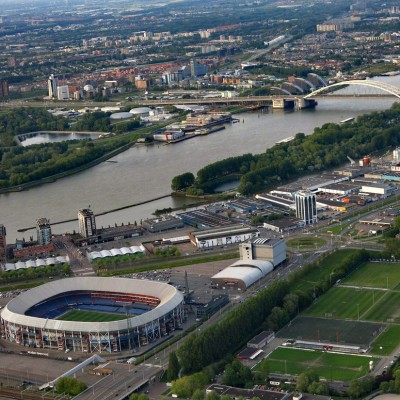 Rotterdam seen from an airballoon